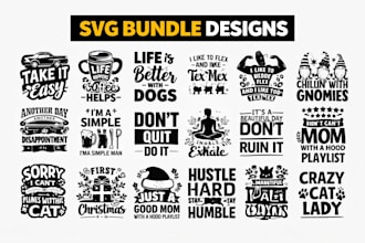 design custom svg tshirt typography for cricut and pod