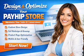 design redesign optimize your payhip store for maximum sales website development