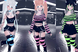 do custom vrchat avatar commission anime vrc avatar furry nsfw 3d model pc quest