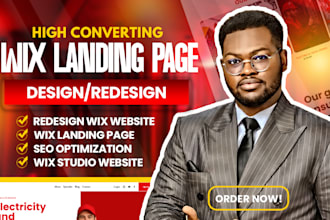 redesign wix landing page design wix landing page wix development landing page
