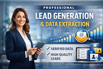 do professional lead generation and data lead  extraction