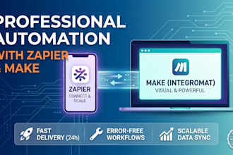 setup a professional zapier or make automation