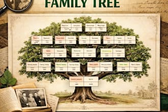 research your genealogy and design a professional family tree