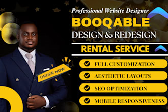 build booqable website design, rental service and online booking