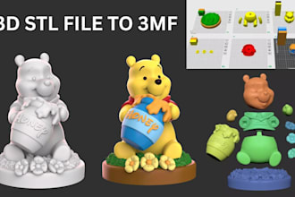 convert split stl to 3mf add color to 3d model for multicolor bambu studio print