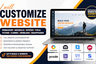 customize webador mozello site123 yola ycode carrd weblium snappages website