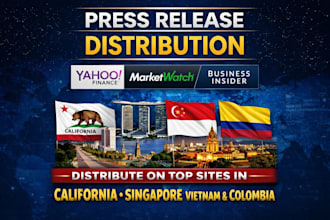 distribute press release in california singapore vietnam colombia top sites