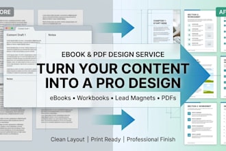 design professional ebook, lead magnet, workbook design, freebie and PDF design