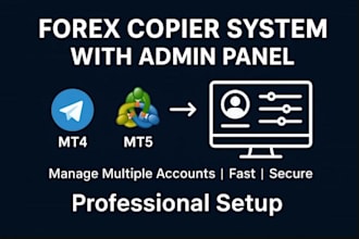 setup telegram signal copier trade copier to mt4, mt5, ctrader and ninjatrader
