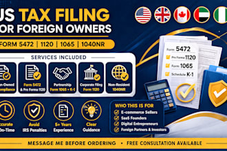 file form 5472, 1120 and 1065 to irs, partnership tax return, sales tax returns