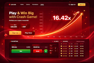 develop arcade game website, crash game website, crypto gaming web, aviator bot