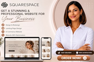 build squarespace website design or redesign squarespace website development