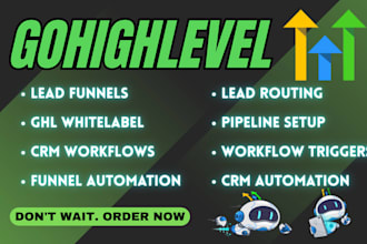 build ghl lead generation funnel ghl whitelabel and automation CRM workflows