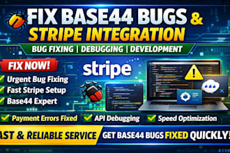 fix base 44 bugs base44 do base 44 debugging base appand stripe integration fast