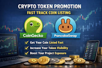 do crypto token promotion fast track coin listing on coingecko and pancakeswap