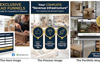 generate carpentry leads millwork, woodworking furniture kitchen cabinet website
