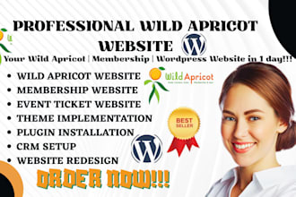 build wild apricot membership website CRM events wordpress website setup ecwid