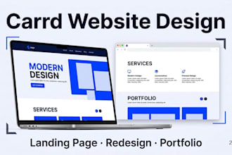 design a carrd website, carrd landing page or redesign your carrd website
