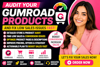 audit your gumroad store and fix low sales issues for high conversions fast