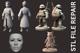 do stl file repair, obj file editing for 3d printing