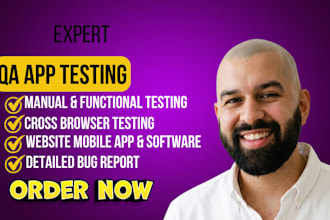 provide software testing, QA testing, and manual testing for your app or website