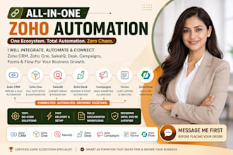 integrate zoho crm zoho one salesiq chatbot desk campaigns forms flow automation