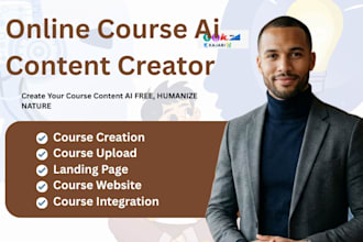 setup course creation, online course content, course creation and ai humanizer