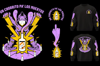 do a vector design for urban or vintage style hoodie