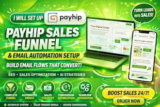 setup complete payhip sales funnel email automation marketing flows