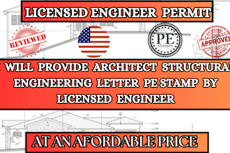 architect structural, engineering letter, pe stamp nh pa sd by licensed engineer