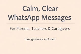 write whatsapps for parents teachers and caregivers
