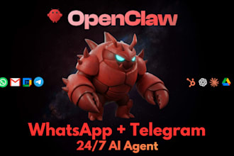 install openclaw ai agent on vps with telegram, whatsapp  hubspot CRM