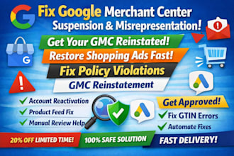 fix google merchant center suspension  misrepresentation fast fix product feed