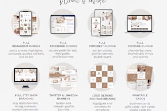 design custom instagram post, story, branding kit on canva
