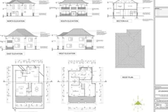 create UK building regulation detailed construction drawing with notes