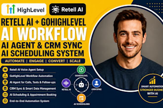setup retell ai gohighlevel workflow ai agent CRM sync and ai scheduling system