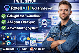 setup retell ai gohighlevel workflow ai agent CRM sync and ai scheduling system