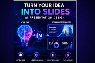 create investor startup pitch deck, fundraising deck and healthcare presentation
