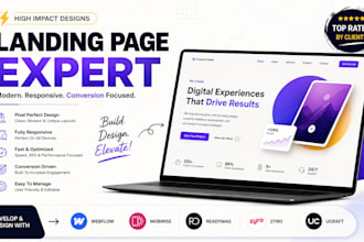 develop webflow mobirise readymag zyro ucraft landing page website design