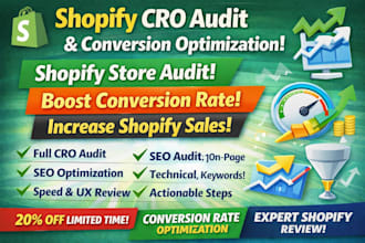 shopify store audit cro conversion optimization  sales boost