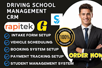 setup driving school crm goldie simplybookme tutorbird drivepro sofdrive rapitek