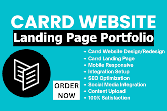 design carrd ecommerce portfolio landing page website redesign wix landing page