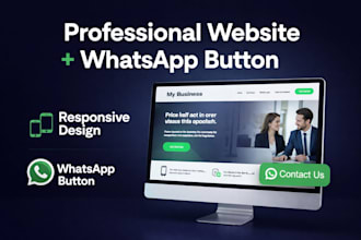 create a responsive website with whatsapp button