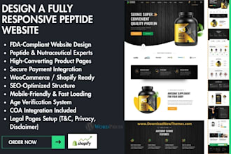 design biotech website fda compliant peptide website nutraceutical website