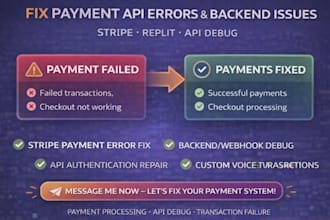 fix replit payment API stripe errors backend API debug and payment issues