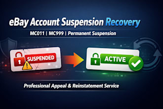 reinstate your suspended ebay account mc011 mc999