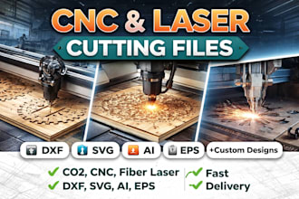 design co2, fiber laser and cnc router cutting files