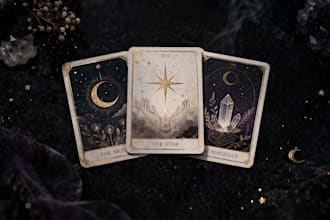 design tarot card deck, oracle cards, and affirmation cards