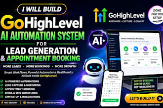 build gohighlevel ai automation CRM workflow lead generation appointment booking