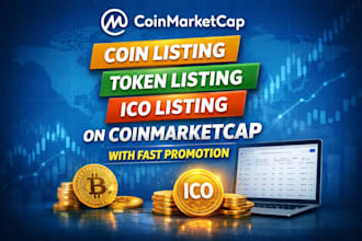 do coin listing, token listing, ico listing on coinmarketcap with fast promotion